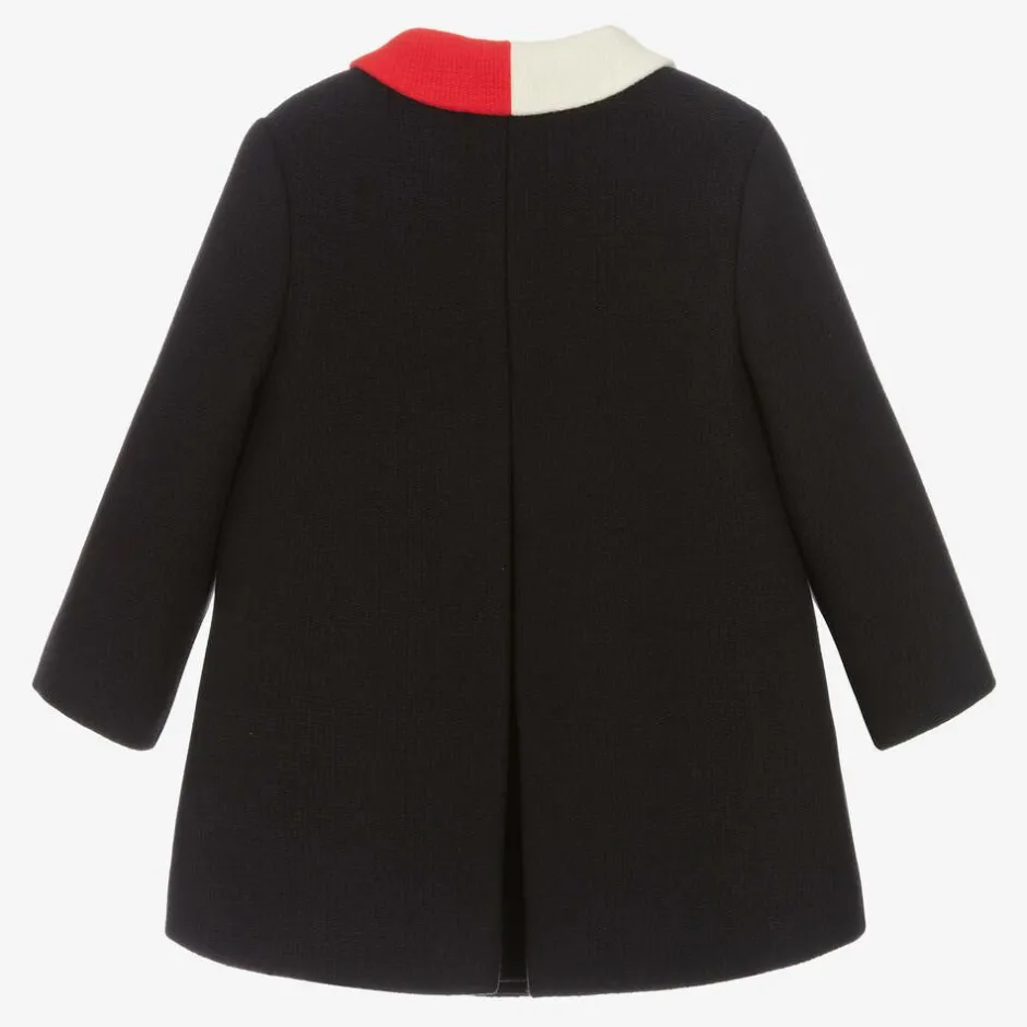 Gucci Baby Girls Navy Blue Wool Coat Best