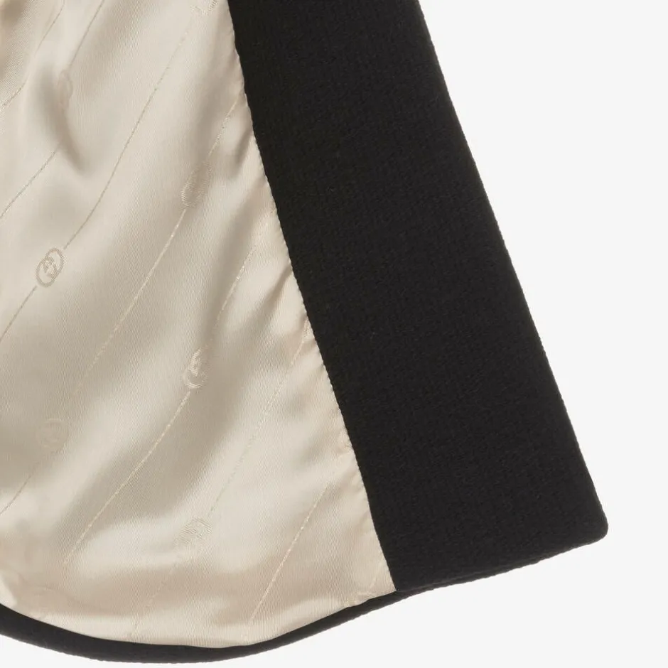 Gucci Baby Girls Navy Blue Wool Coat Best