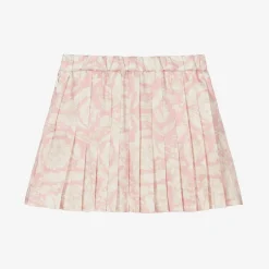 Versace Baby Girls Pink Barocco Pleated Skirt Discount