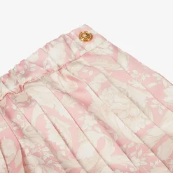 Versace Baby Girls Pink Barocco Pleated Skirt Discount
