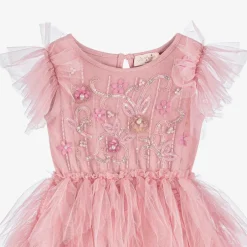 Tutu du Monde Baby Girls Pink Beaded Tulle Dress New