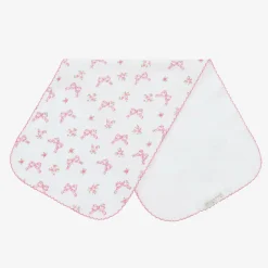 Kissy Kissy Baby Girls Pink Blooming Bows Cotton Burp Cloth (48cm) Clearance