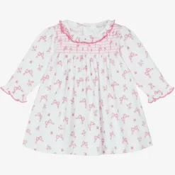Kissy Kissy Baby Girls Pink Blooming Bows Pima Cotton Dress Sale