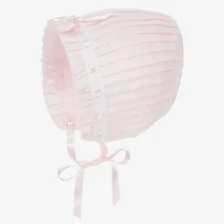 Sarah Louise Baby Girls Pink Bonnet