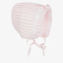Sarah Louise Baby Girls Pink Bonnet