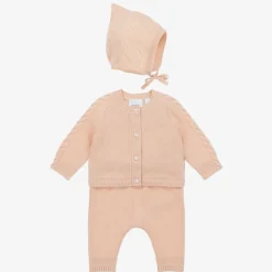 Burberry Baby Girls Pink Cashmere Trouser Set New