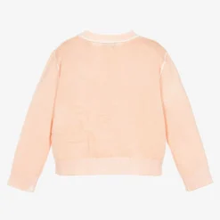 Burberry Baby Girls Pink Cotton Cardigan Discount