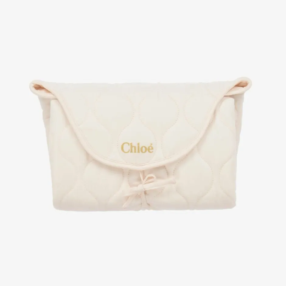 Chloé Baby Girls Pink Cotton Changing Mat Gift Set