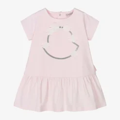 Moncler Enfant Baby Girls Pink Cotton Dress