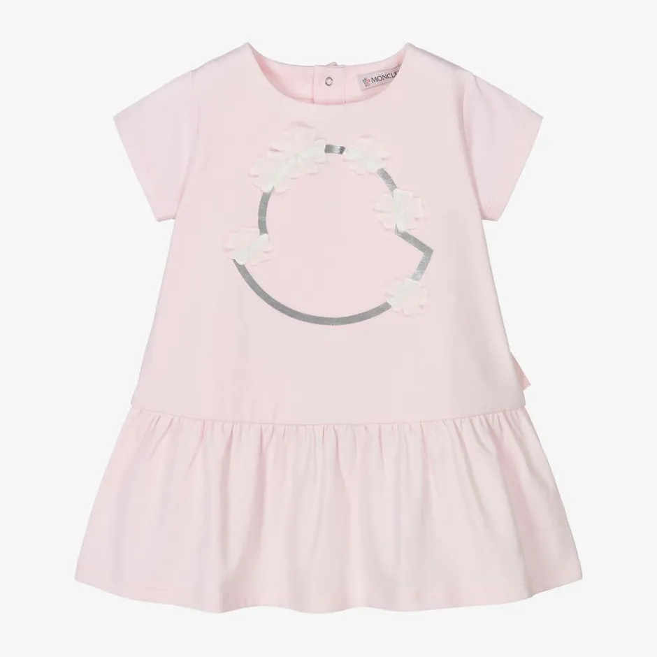 Moncler Enfant Baby Girls Pink Cotton Dress