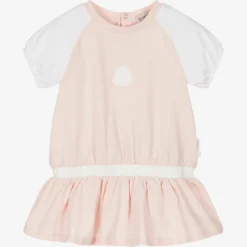 Moncler Enfant Baby Girls Pink Cotton Dress Hot