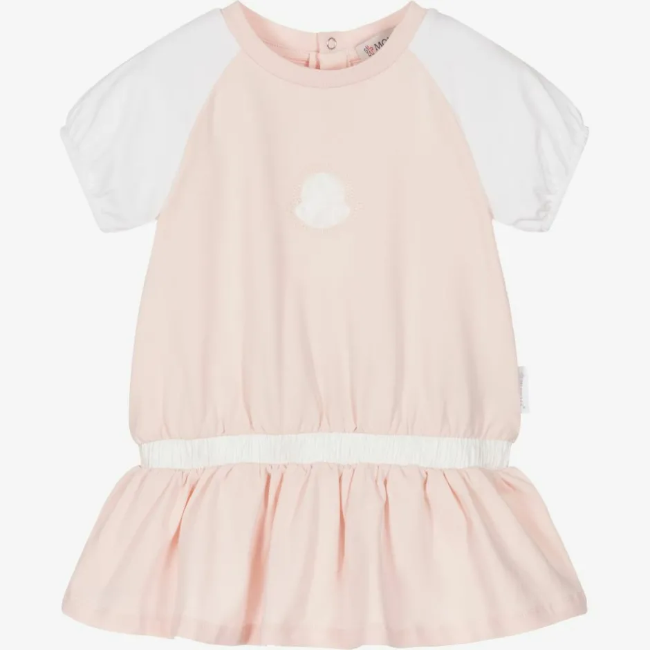 Moncler Enfant Baby Girls Pink Cotton Dress Hot