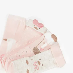 Mayoral Newborn Baby Girls Pink Cotton Duck Socks (6 Pack) Discount