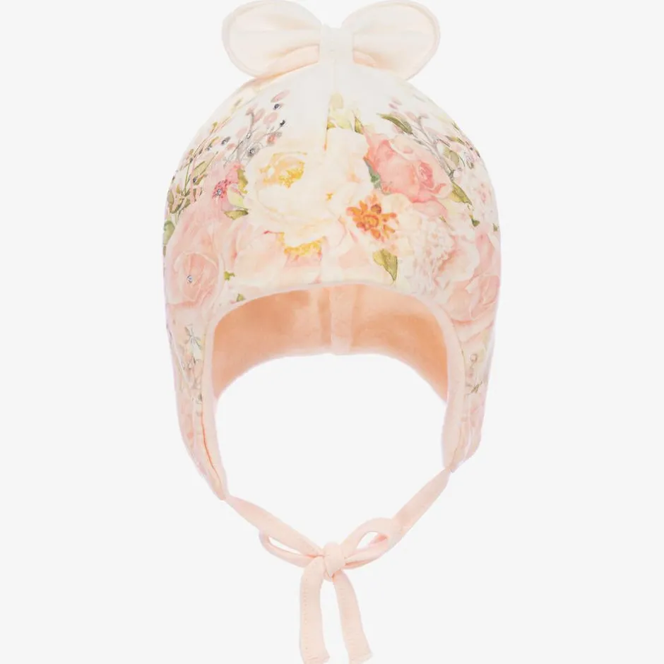 Sofija Baby Girls Pink Cotton Floral Hat Sale