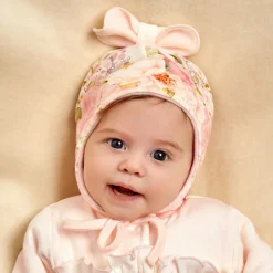 Sofija Baby Girls Pink Cotton Floral Hat Sale
