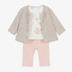 Mayoral Newborn Baby Girls Pink Cotton Leggings Set Online