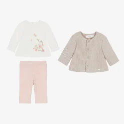 Mayoral Newborn Baby Girls Pink Cotton Leggings Set Online