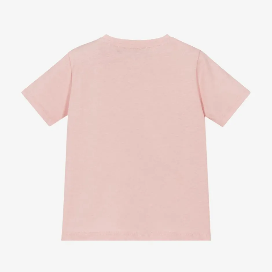 Versace Baby Girls Pink Cotton Medusa T-Shirt Discount
