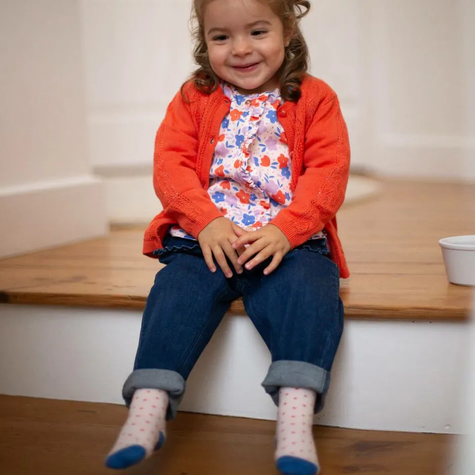 Carrément Beau Baby Girls Pink Cotton Socks (2 Pack) Discount