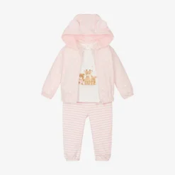 Mayoral Newborn Baby Girls Pink Cotton Tracksuit Set New