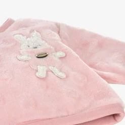 Mayoral Newborn Baby Girls Pink Faux Fur Bunny Tracksuit