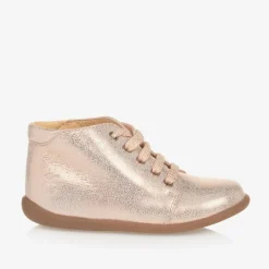 Pom dApi Baby Girls Pink First Walker Boots Clearance