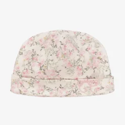 Tartine et Chocolat Baby Girls Pink Floral Cotton Hat Outlet