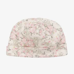 Tartine et Chocolat Baby Girls Pink Floral Cotton Hat Outlet