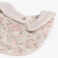 Tartine et Chocolat Baby Girls Pink Floral Cotton Bib