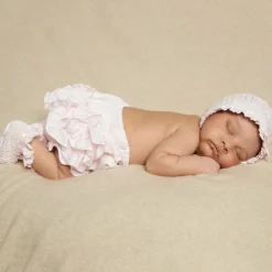 Sarah Louise Baby Girls Pink Frilly Pants