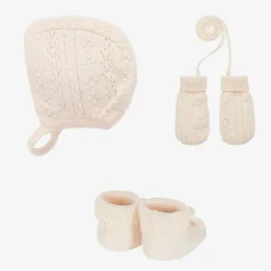 Chloé Baby Girls Pink Hat & Booties Gift Set Outlet