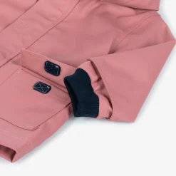 Petit Bateau Baby Girls Pink Hooded Raincoat Clearance