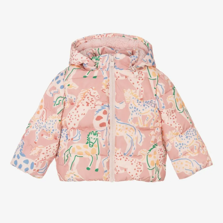 Stella McCartney Kids Baby Girls Pink Horse Print Puffer Jacket Best