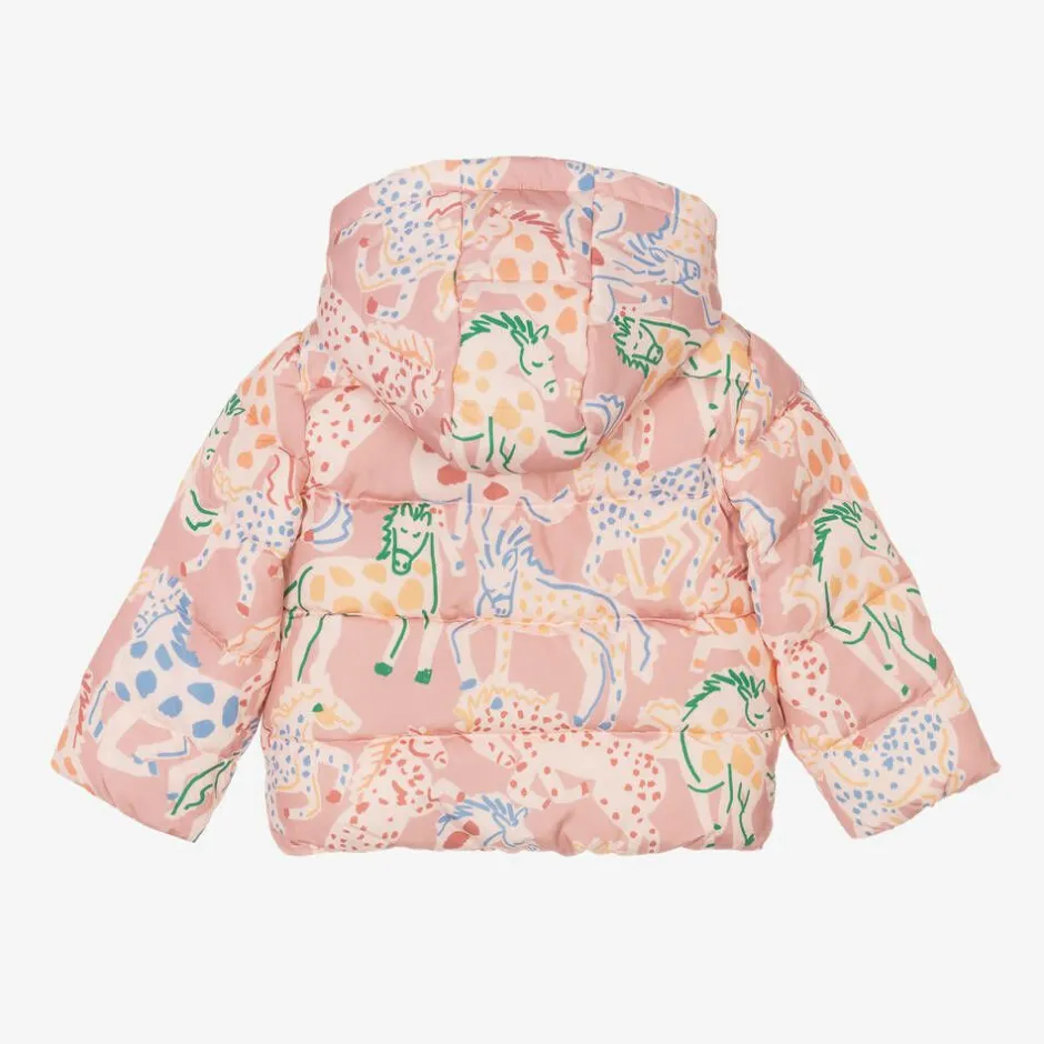 Stella McCartney Kids Baby Girls Pink Horse Print Puffer Jacket Best