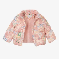 Stella McCartney Kids Baby Girls Pink Horse Print Puffer Jacket Best