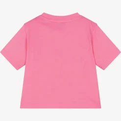 Burberry Baby Girls Pink Horseferry Cotton T-Shirt BubblegumPink Hot
