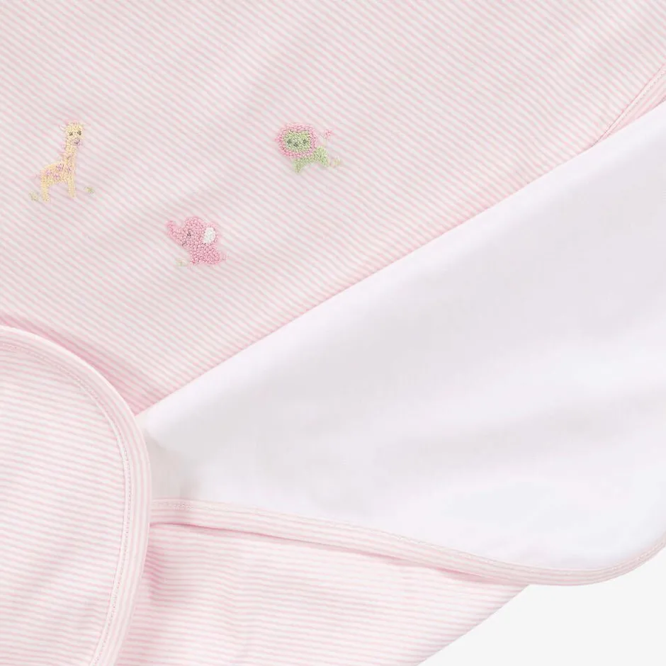 Kissy Kissy Baby Girls Pink Jungle Mates Blanket (73cm) Hot