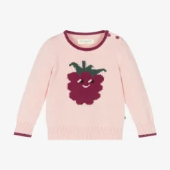 The Bonniemob Baby Girls Pink Knitted Cotton Jumper Outlet