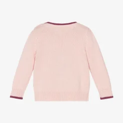 The Bonniemob Baby Girls Pink Knitted Cotton Jumper Outlet