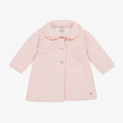 Paz Rodríguez Baby Girls Pink Knitted Pram Coat