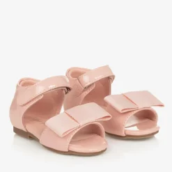 Age of Innocence Baby Girls Pink Leather Bow Sandals Clearance