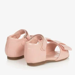 Age of Innocence Baby Girls Pink Leather Bow Sandals Clearance