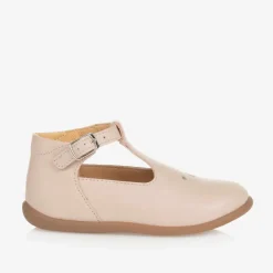 Pom dApi Baby Girls Pink Leather First Walker Shoes Outlet