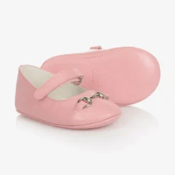Gucci Baby Girls Pink Leather Shoes Hot