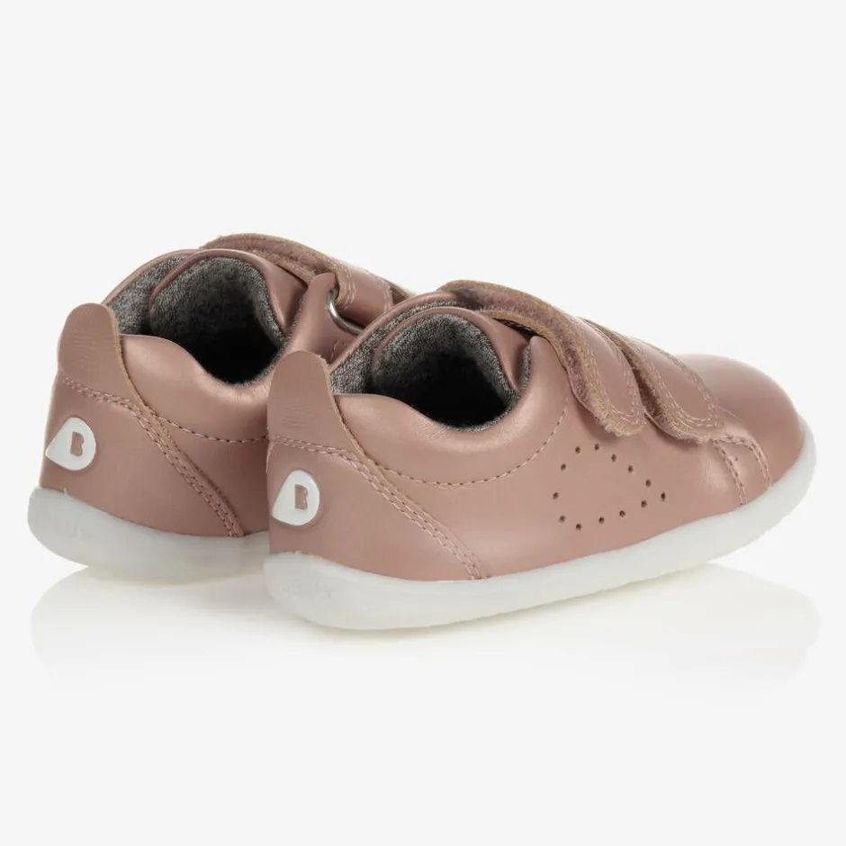 Bobux Step Up Baby Girls Pink Leather Trainers Sale