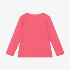 Guess Baby Girls Pink Logo Heart Cotton Top Clearance