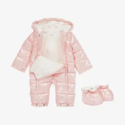 Mayoral Newborn Baby Girls Pink Padded Snowsuit Discount