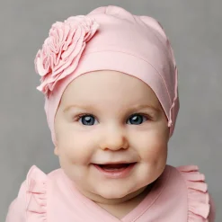 Lemon Loves Layette Baby Girls Pink Pima Cotton Hat RoseShadow Clearance