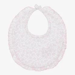 Kissy Kissy Baby Girls Pink Pima Cotton Summer Gardens Bib