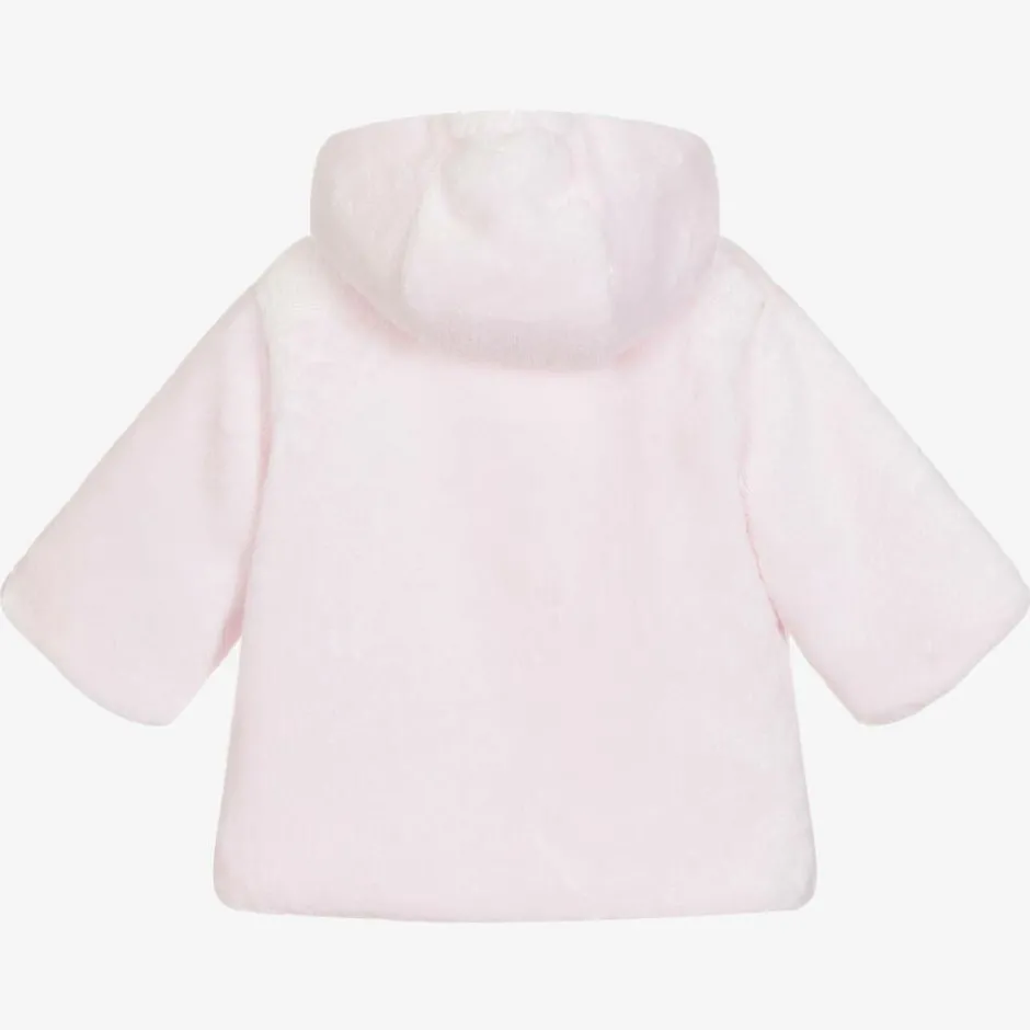 Emile et Rose Baby Girls Pink Plush Bunny Coat Hot
